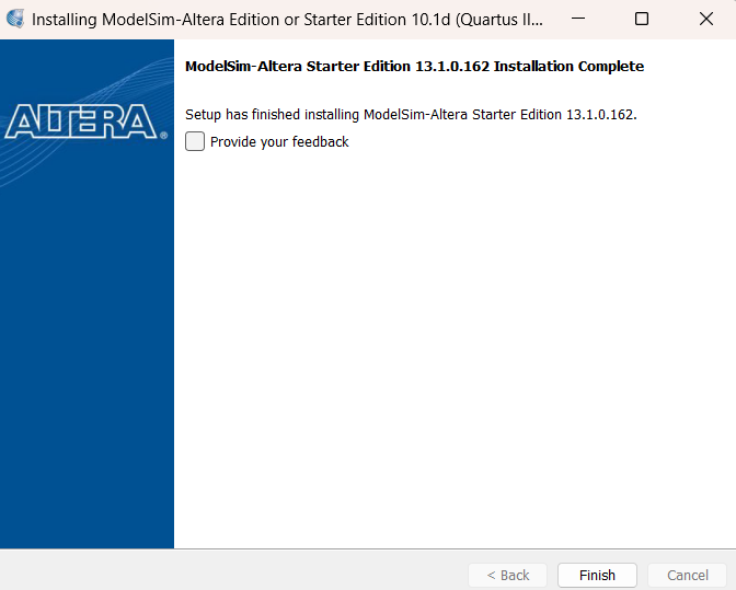 ModelSim-Altera Installer